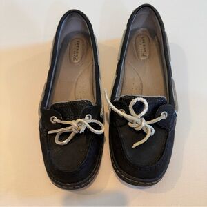 Sperry Top-Sider black silver non marking soles